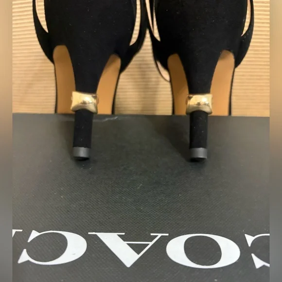 🔥NWT COACH Women's Regina Ankle Strap Sandals in Black - Size 8.5 - Picture 8 of 16